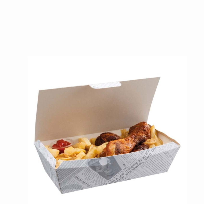 FOOD BOX NEWSPRINT MEDIUM TUCK TOP 1x150