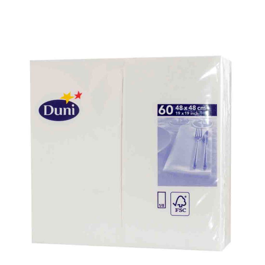 DUNISOFT 48cm NAPKIN 8 FOLD WHITE 1x360