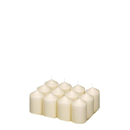 TRADITIONAL PILLAR CANDLE IVORY 80x60mm 1x12