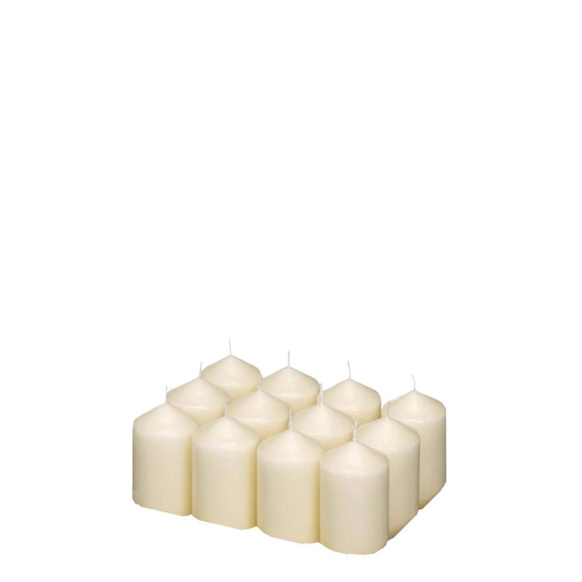 TRADITIONAL PILLAR CANDLE IVORY 80x60mm 1x12