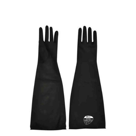 GAUNTLETS BLACK RUBBER MEDIUM SIZE 9 1xPAIR