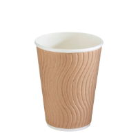 12oz KRAFT NATURAL WAVE HOT CUP  1x740