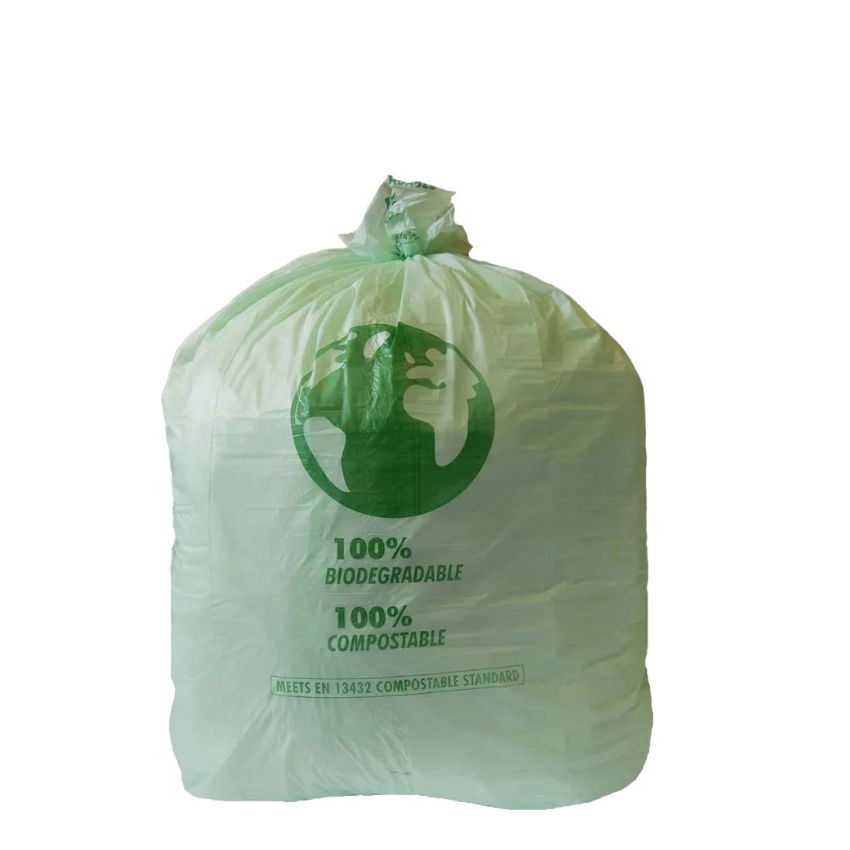 BIN LINER 18x29x38 inch GREEN COMPOSTABLE 90ltr 1x200