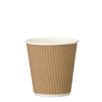 12oz KRAFT TRIPLE WALL RIPPLE HOT CUP (squat)   1x500