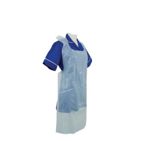 WHITE FLAT PACKED POLY APRON 1x100