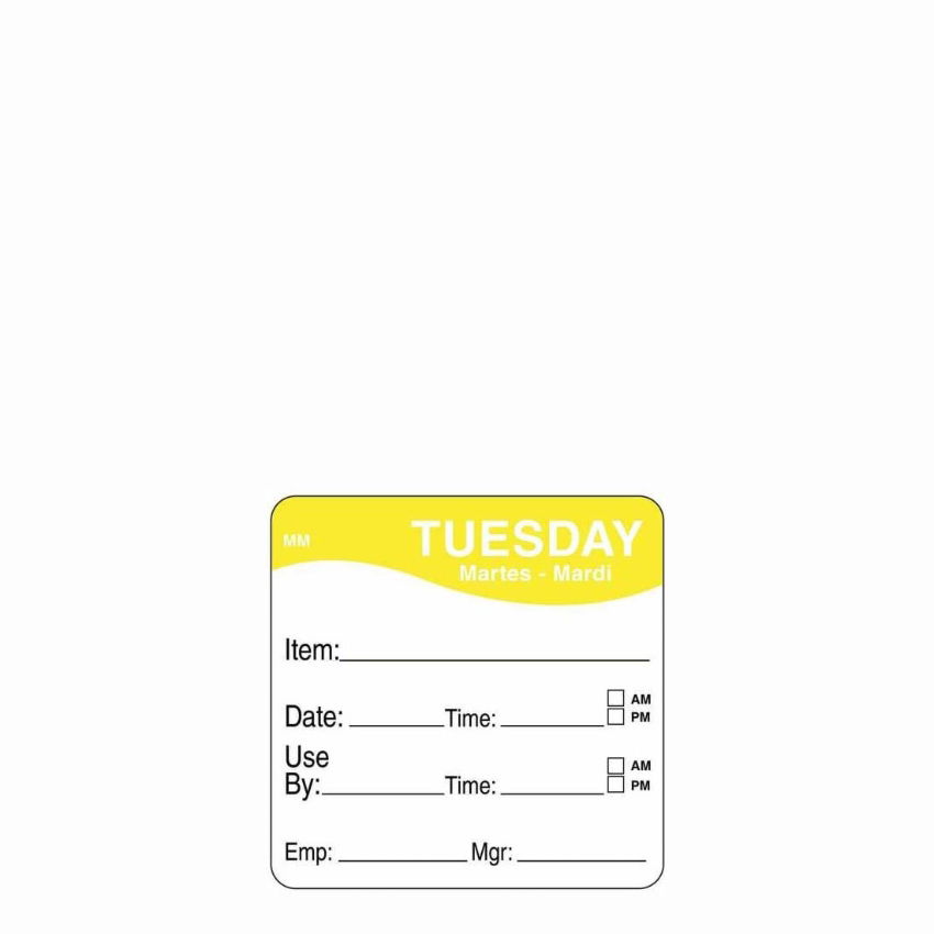 LABEL TUESDAY 51x51mm DISSOLVO 1x250