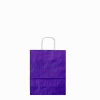 CARRIER BAG PURPLE PAPER SOS TWIST HANDLE 9.5x4x12 inc 1x200