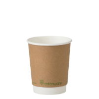 8oz KRAFT EDENWARE COMPOSTABLE DOUBLE WALL HOT CUP   1x500