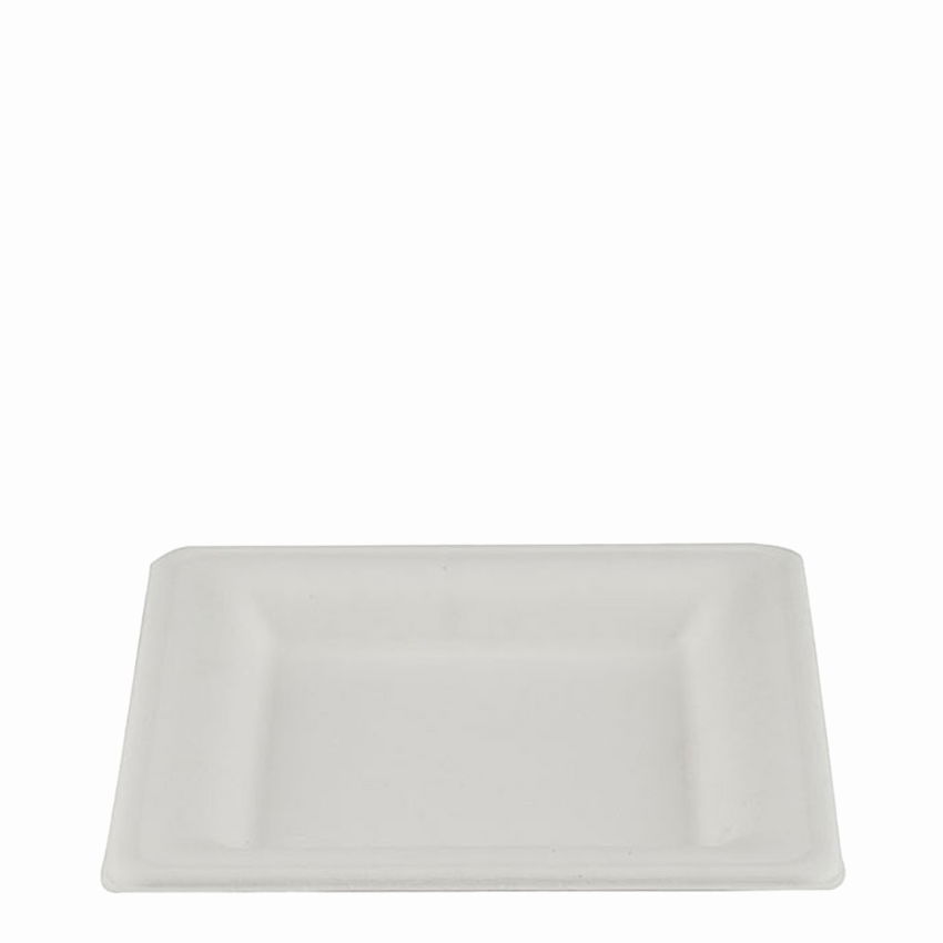 16cm SQUARE BAGASSE PLATE 1x500