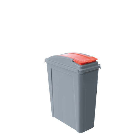 ECO WASTE RED LID RECYCLING BIN 25ltr SINGLE