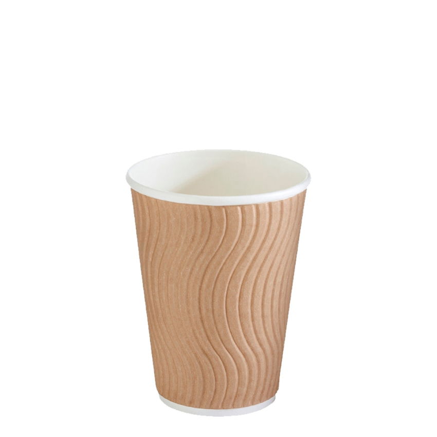 9oz KRAFT NATURAL WAVE HOT CUP  1x925