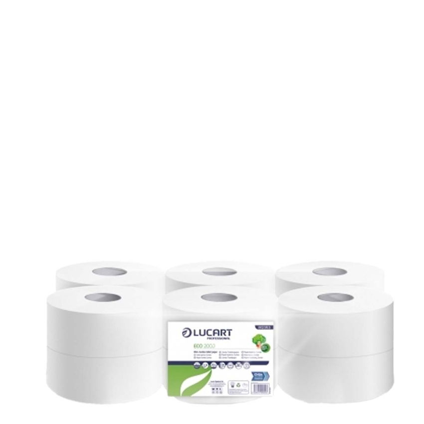 TOILET ROLL MINI JUMBO  60mm CORE 2ply 200mtr   1x12