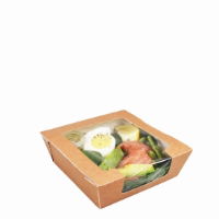 SALAD KRAFT FOOD TRAY SMALL 12x12x4.5cm 1x360