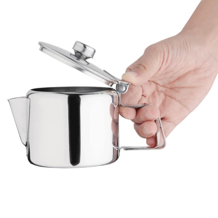 OLYMPIA CONCORDE STAINLESS STEEL TEAPOT 290ml SINGLE