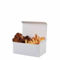 MEDIUM WHITE FOOD BOX 178x106x70mm     1x500