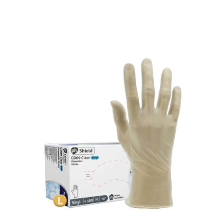 CLEAR VINYL GLOVE POWDER FREE (large) 1x100 (packet)