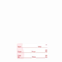 FOOD LABEL ITEM DATE USE BY DISOLVO 1x2 inch 1x500