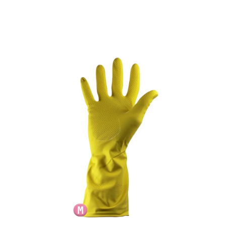 RUBBER GLOVE YELLOW   (medium)   12x12   (case)