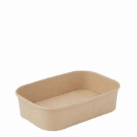 RECTANGULAR BOWL KRAFT 750ml PP 1x300