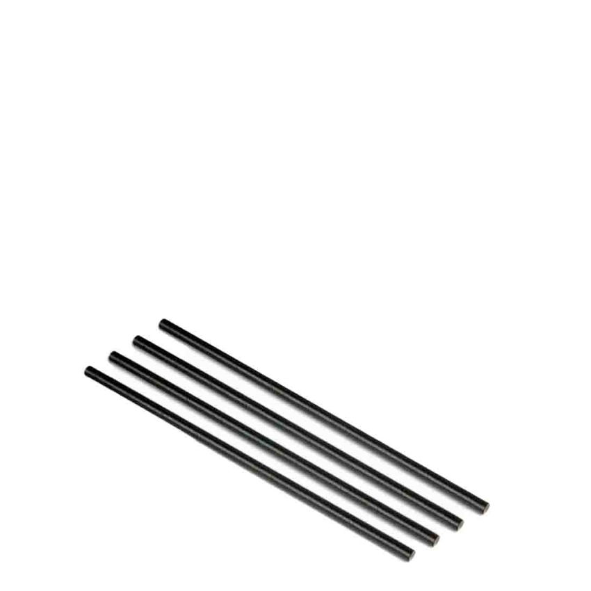 PAPER STRAW 8inch BLACK   24x250 (CASE)