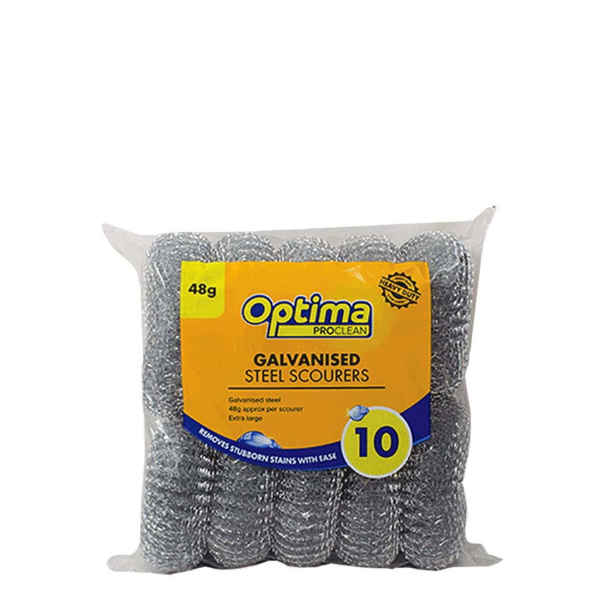 SCOURER GALVANISED METAL POT 48G 1x10