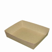 KRAFT TRAY BIO 185/197x145/157x45mm 1x275