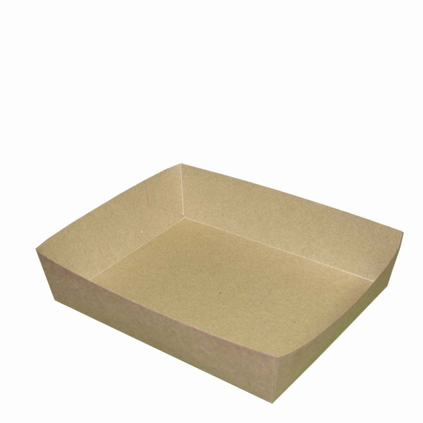 KRAFT TRAY BIO 185/197x145/157x45mm 1x275