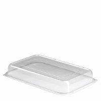 LID DOMED CLEAR RECTANGULAR 46x30cm  1x50