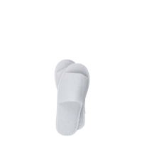 WHITE OPEN TOE TOWELLING SLIPPERS 1x100