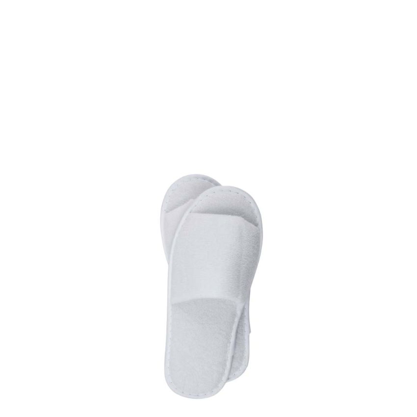WHITE OPEN TOE TOWELLING SLIPPERS 1x100