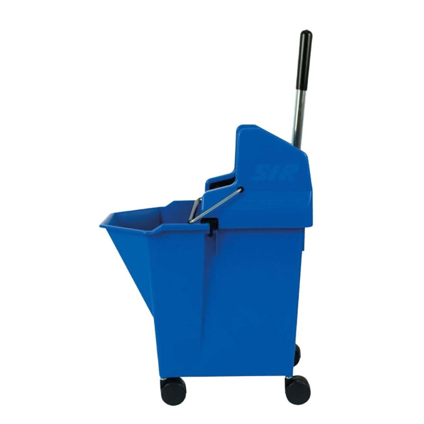 9ltr LADYBUG BLUE BUCKET and WRINGER ON CASTORS   SINGLE