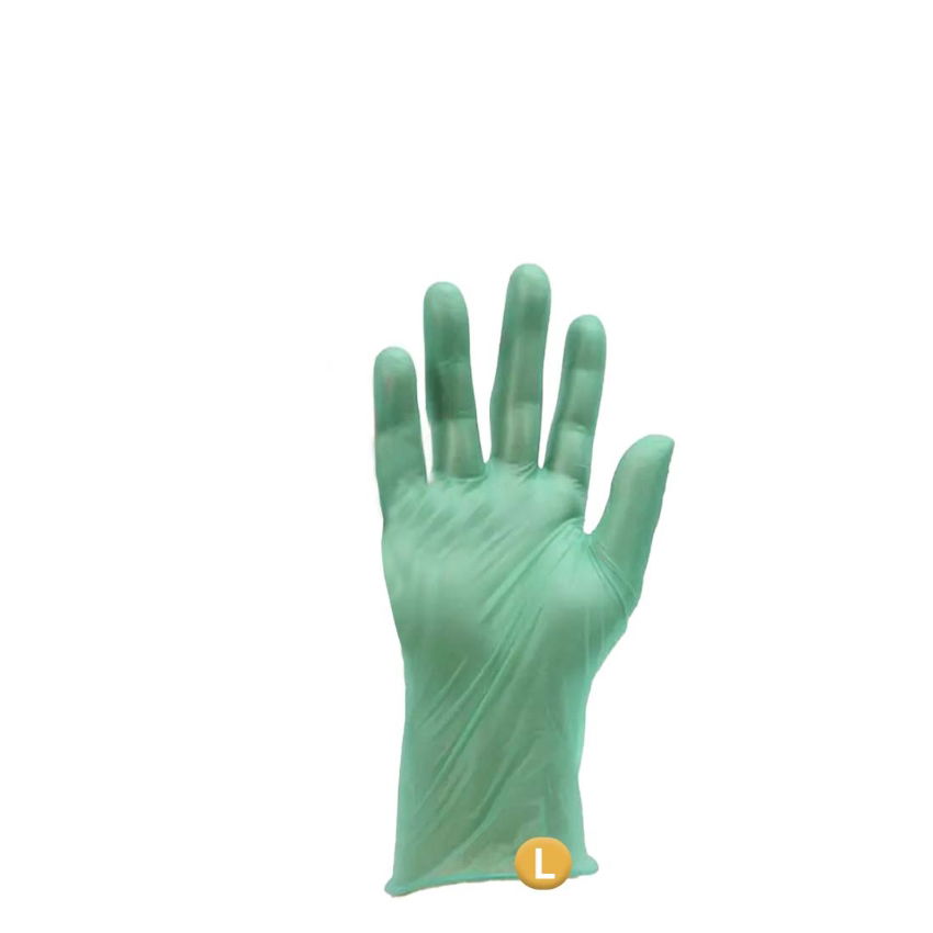 GREEN VINYL GLOVE POWDER FREE (large) 1x100 (packet)