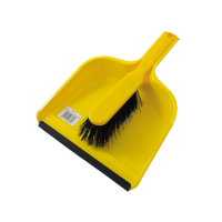 DUSTPAN & BRUSH SET YELLOW  SINGLE