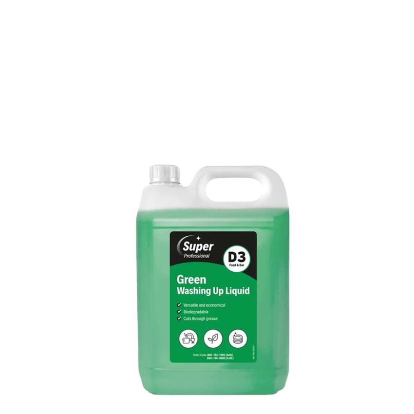 SUPER GREEN WASHING UP LIQUID DETERGENT 2x5ltr