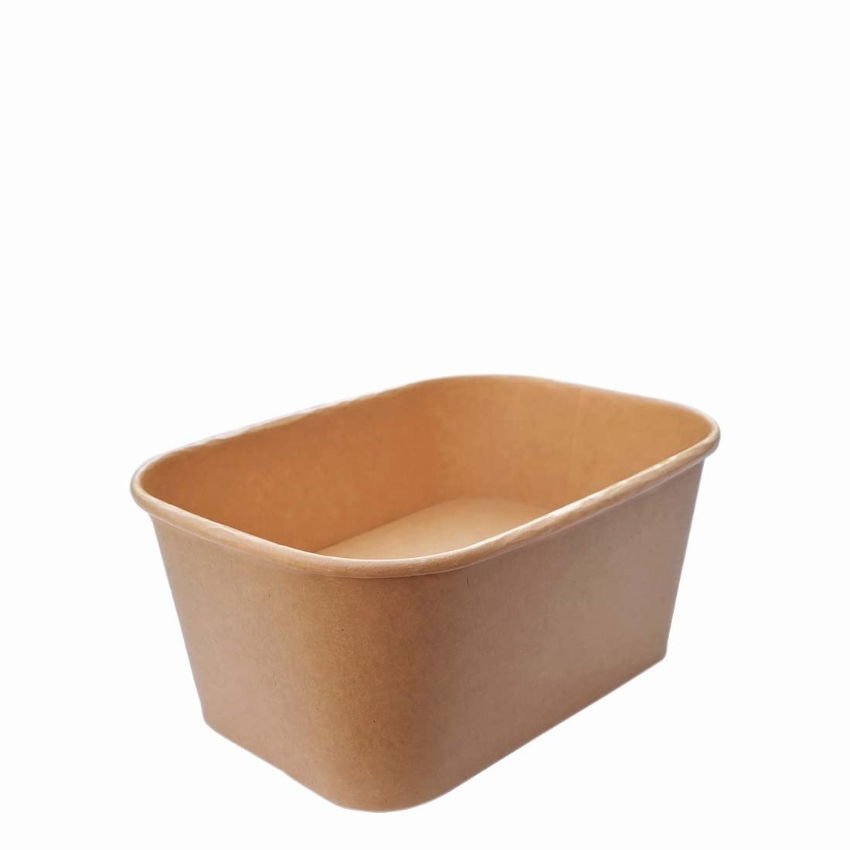 RECTANGULAR KRAFT BOWL 1000ml BASE 1x300