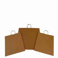 CARRIER BAG BROWN KRAFT SOS TWIST HANDLE 230x90x310mm 1x125