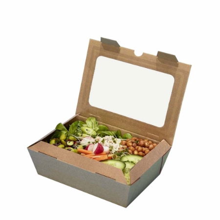 LARGE BIOFLUTE WINDOWED MEALBOX 185x140x60mm   1x210