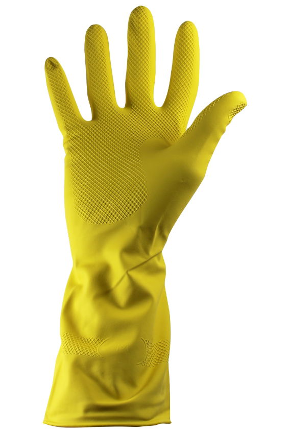 RUBBER GLOVE YELLOW (large) 12x12  (case)