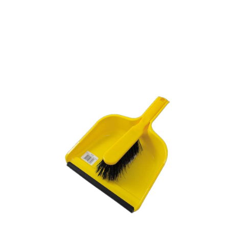 DUSTPAN AND BRUSH SET YELLOW SINGLE