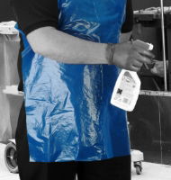 BLUE DISPOSABLE APRONS FLAT PACK 1x100