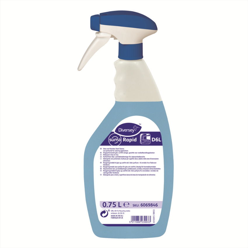 D6 RAPID RTU GLASS CLEANER 6x750ml