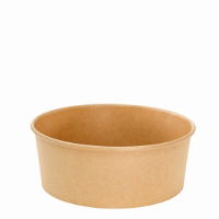 ROUND KRAFT POKE BOWL FOR HOT FOOD 1300cc 183x68mm 1x300