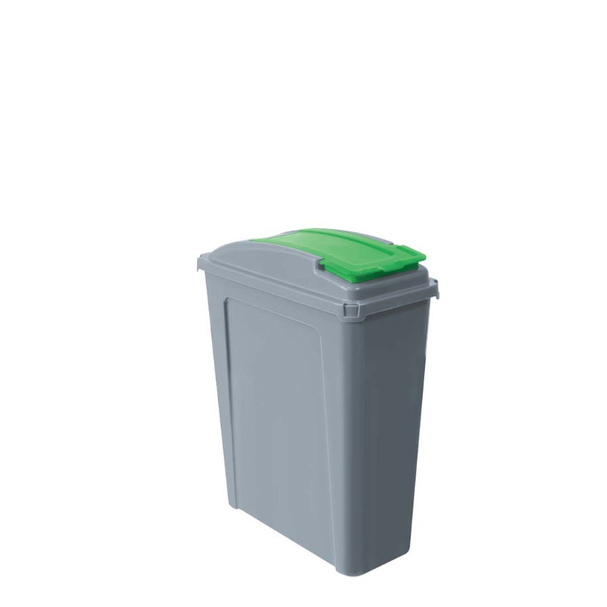 ECO WASTE GREEN LID RECYCLING BIN 25ltr SINGLE