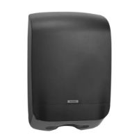 HAND TOWEL DISPENSER  INCLUSIVE SYSTEM M FOLD BLACK SINGLE