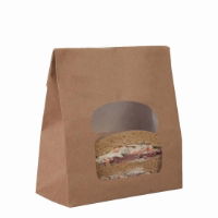 LAMINATED SANDWICH BAG KRAFT  155x72x220mm  1x250