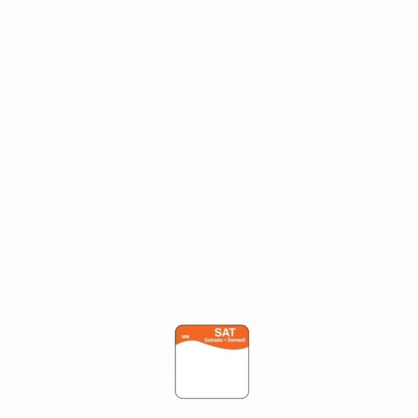 DAY DOT SATURDAY 19x19mm ORANGE REMOVABLE 1x1000
