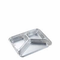 FOIL CONTAINER 3 COMPARTMENT 227x177x39mm 1x300