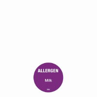 LABEL ALLERGEN MILK 25mm CIRCLE REMOVABLE 1x1000