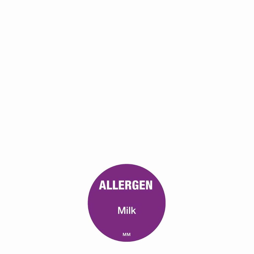 LABEL ALLERGEN MILK 25mm CIRCLE REMOVABLE 1x1000