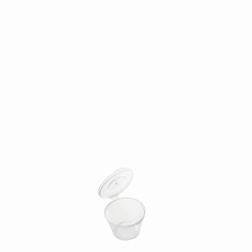 HINGED SAUCE POT HD PP 4oz CLEAR 1x500